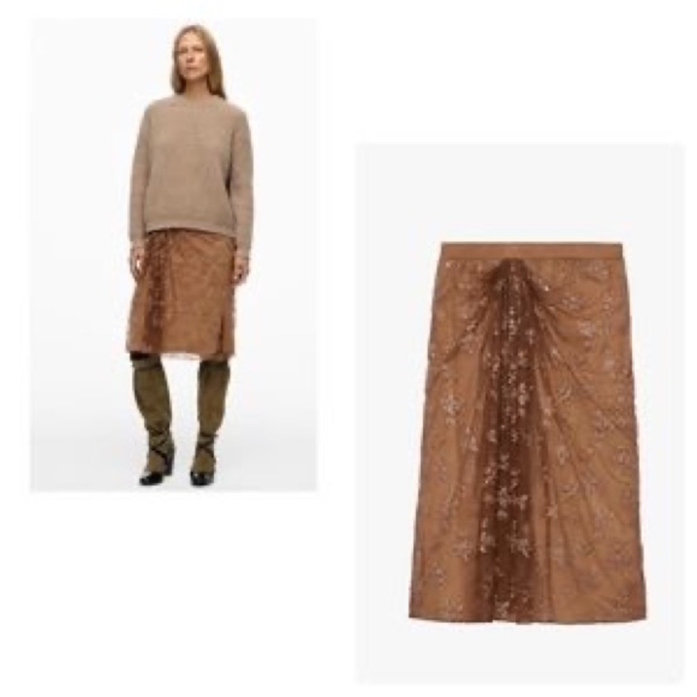 NEW $149 Zara Combination Limited Edition Lace Skirt 4043/301 Medium - Picture 2 of 11